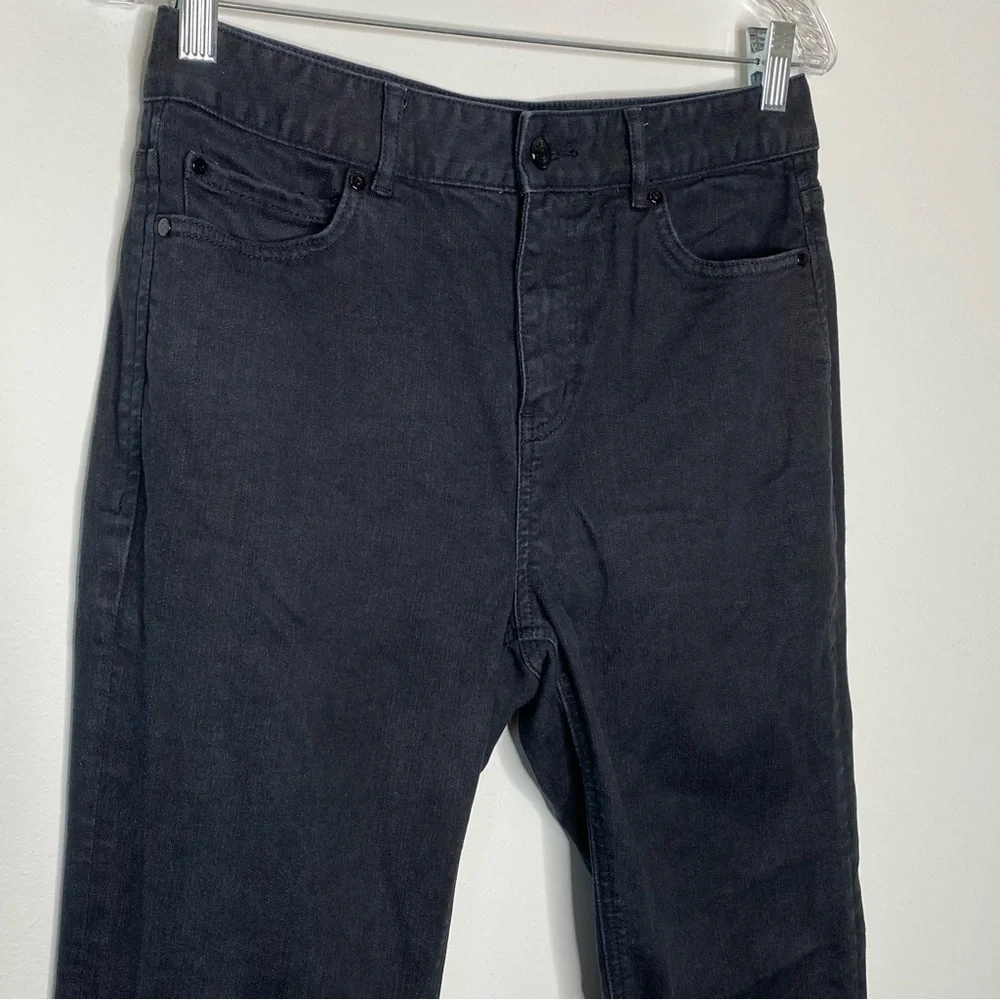 Kate Spade High Rise Broome Street Straight Leg Cropped Frayed Hem Jeans